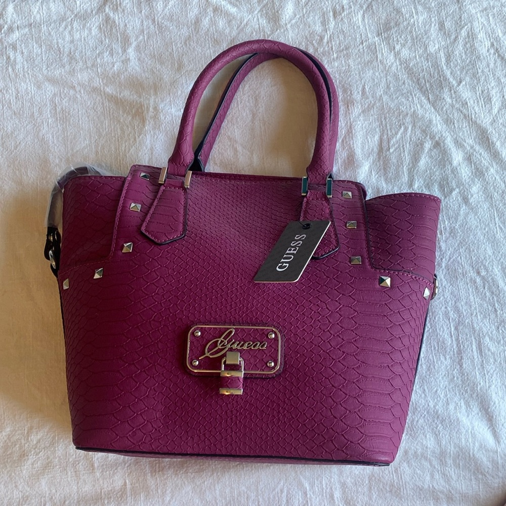 NWT Guess wine colored Doreen bag